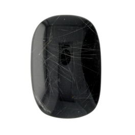 26X16mm Rutilated Quarts On Black Agate