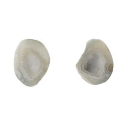 23X18mm 1/2 Agate Nodule W/Druzy Pair