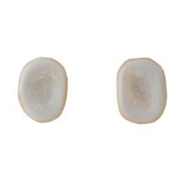 22X17mm 1/2 Agate Nodule W/Druzy Pair