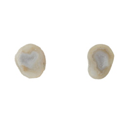 17X14mm 1/2 Agate Nodule W/Druzy Pair