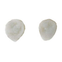 24X20mm 1/2 Agate Nodule W/Druzy Pair