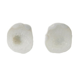 26X22mm 1/2 Agate Nodule W/Druzy Pair