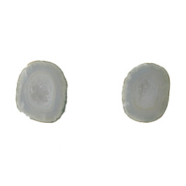 20X16mm 1/2 Agate Nodule W/Druzy Pair