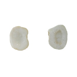22X17mm 1/2 Agate Nodule W/Druzy Pair