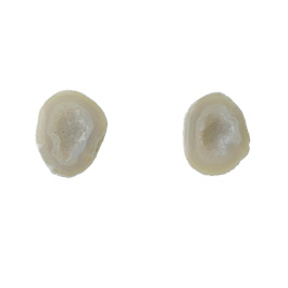21X16mm 1/2 Agate Nodule W/Druzy Pair