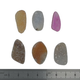 27x14 to 21x10mm Bezel Edge Druzy Set Of 6