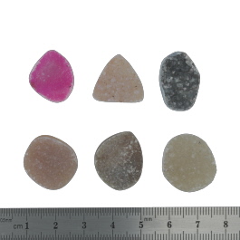 21x19 to 19x16mm Bezel Edge Druzy Set Of 6