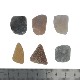 22X12 TO 20X18 mm Bezel Edge Druzy Set Of 6