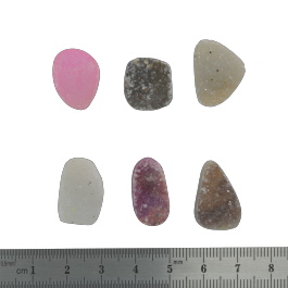 20x13 to 16x14mm Bezel Edge Druzy Set Of 6