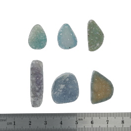 31x8 to16x12mm Bezel Edge Druzy Set Of 6