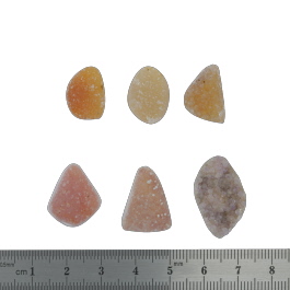 24x15 to 15x11mm Bezel Edge Druzy Set Of 6