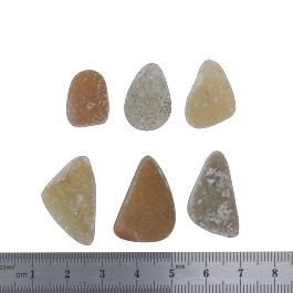 25x16 to 16x12mm Bezel Edge Druzy Set Of 6