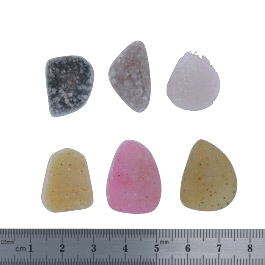 24x16 to 20x17mm Bezel Edge Druzy Set Of 6