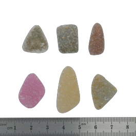 29x14 to 20x10mm Bezel Edge Druzy Set Of 6