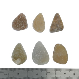 25x18 to 21x13mm Bezel Edge Druzy Set Of 6