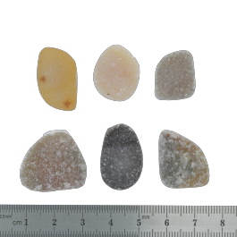 24x21 to 18x14mm Bezel Edge Druzy Set Of 6