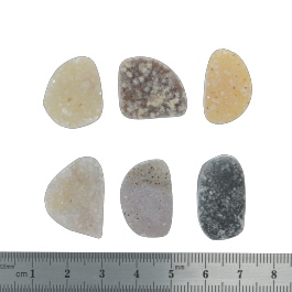 24x14 to 21x17 mm Bezel Edge Druzy Set Of 6