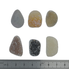 25x15 to 21x15mm Bezel Edge Druzy Set Of 6