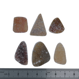 24x21 to 17x16mm Bezel Edge Druzy Set Of 6