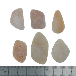 36x20 to 26x15mm Bezel Edge Druzy Set Of 6