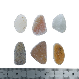 25x17 to 20x14mm Bezel Edge Druzy Set Of 6