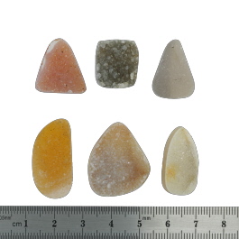 27x22 to 17x15mm Bezel Edge Druzy Set Of 6