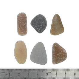 25x18 to21x18mm Bezel Edge Druzy Set Of 6