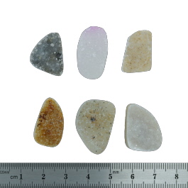 24x17 to 19x15mm Bezel Edge Druzy Set Of 6