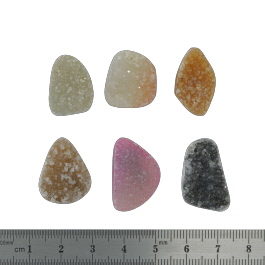 24x15 to 19x17mm Bezel Edge Druzy Set Of 6