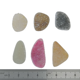 31x15 to 20x17mm Bezel Edge Druzy Set Of 6