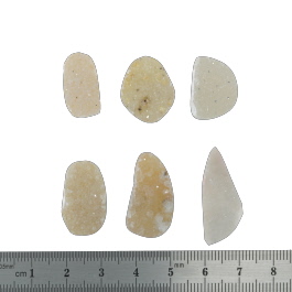 25x13 to 19x10mm Bezel Edge Druzy Set Of 6