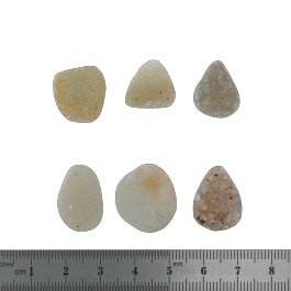 20x18 to 14x14mm Bezel Edge Druzy Set Of 6