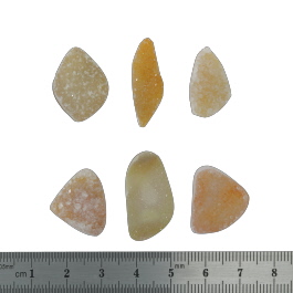 25x14 to 20x12mm Bezel Edge Druzy Set Of 6