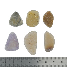 30x16 to 19x18mm Bezel Edge Druzy Set Of 6