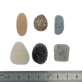 25x20 to 17x15mm Bezel Edge Druzy Set Of 6