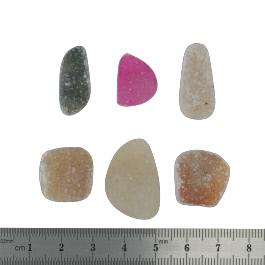 26x18 to 17x13mm Bezel Edge Druzy Set Of 6