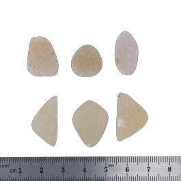 22x17 to 15x15mm Bezel Edge Druzy Set Of 6