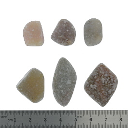 32x15 to 17x13mm Bezel Edge Druzy Set Of 6