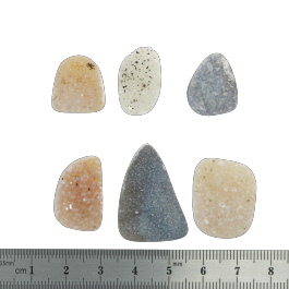 29x20 to 18x14mm Bezel Edge Druzy Set Of 6