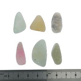 29x16 to 16x16mm Bezel Edge Druzy Set Of 6