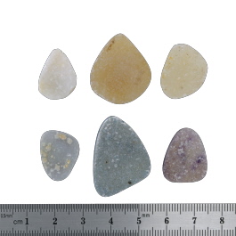 26x22 to 18x14mm Bezel Edge Druzy Set Of 6