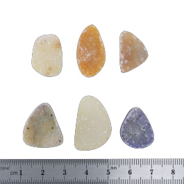 25x17 to 19x13mm Bezel Edge Druzy Set Of 6