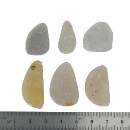 28x18 to 22x12mm Bezel Edge Druzy Set Of 6