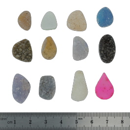 19x11 to13x11mm Bezel Edge Druzy Set Of 12