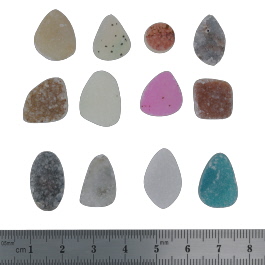 19x10 to 10x10mm Bezel Edge Druzy Set Of 12