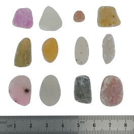 20x15 to 7x7mm Bezel Edge Druzy Set Of 12