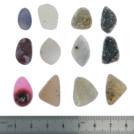 20x14 to 14x9mm Bezel Edge Druzy Set Of 12