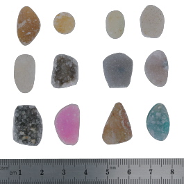 19x13 to 10x10mm Bezel Edge Druzy Set Of 12