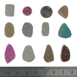 22x12 to 10x10mm Bezel Edge Druzy Set Of 12