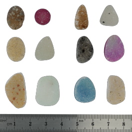 23x13 to 10x10mm Bezel Edge Druzy Set Of 12